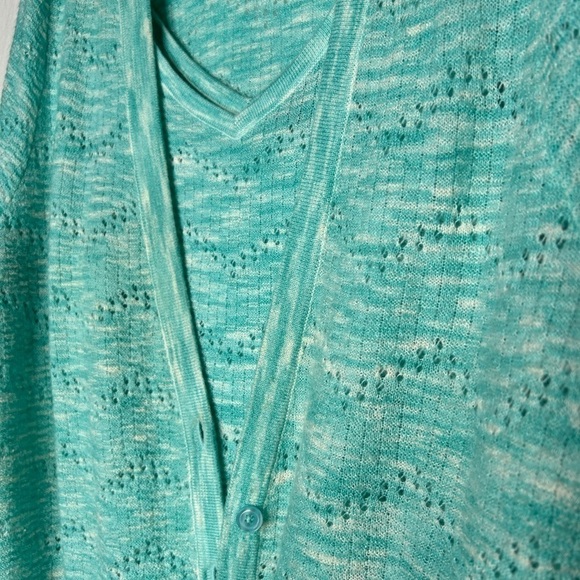 Torrid Pointelle Cardigan V-Neck Short Sleeve Sweater size 2X - Picture 9 of 11
